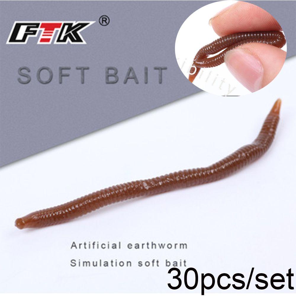 Set 30 Mồi Câu Cá Hình Giun Đỏ 7.5cm Chuyên Dụng