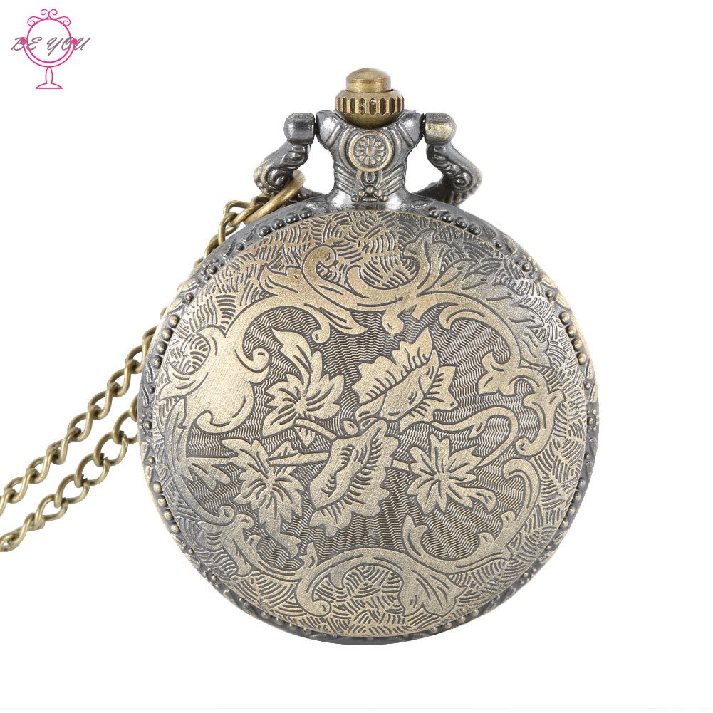 Đồng hồ quả quýt chạm khắc số la mã phong cách retro | BigBuy360 - bigbuy360.vn