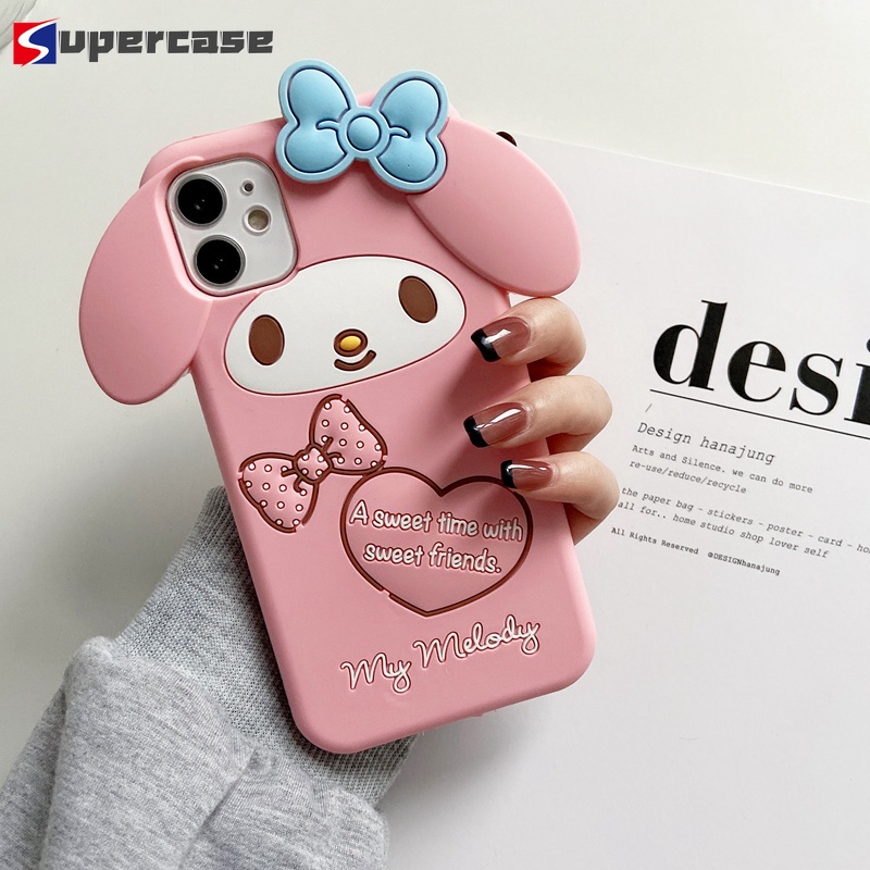 Ốp điện thoại silicon mềm họa tiết hoạt hình Melody màu hồng cho Xiaomi Mi 10 Pro Lite 5X Redmi Note 8 7 Pro K30 Pro