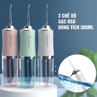 Máy tăm nước cầm tay oral irrigato - tăm nước vệ sinh răng miệng - tặng 4 đầu tăm
