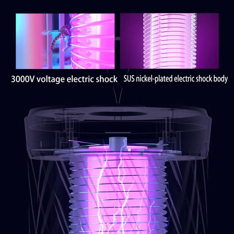 Đèn Diệt Ruồi Muỗi 3000V Tiện Dụng Cho Gia Đình