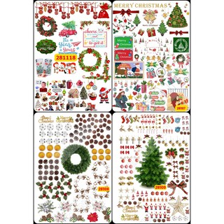 Sticker Washi A4 [ GIÁNG SINH MERRY CHRISTMAS - XMAS] Dạng Lì Trang Trí Bullet Journal Siêu Đẹp 2811 v2
