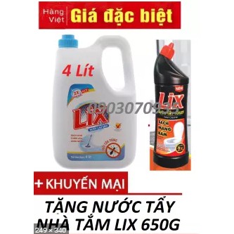 Can lau sàn lix đuổi côn trùng 3.6 lít tặng kèm chai rửa chén 392ml