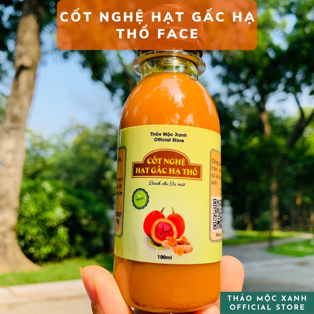 Cốt Nghệ Hạt Gấc Hạ Thổ (face)Nghệ Đen không vàng da giúp mờ Thâm Nám, Mụn, Trắng Da, giúp mẹ có làn da rạng rỡ sau sinh