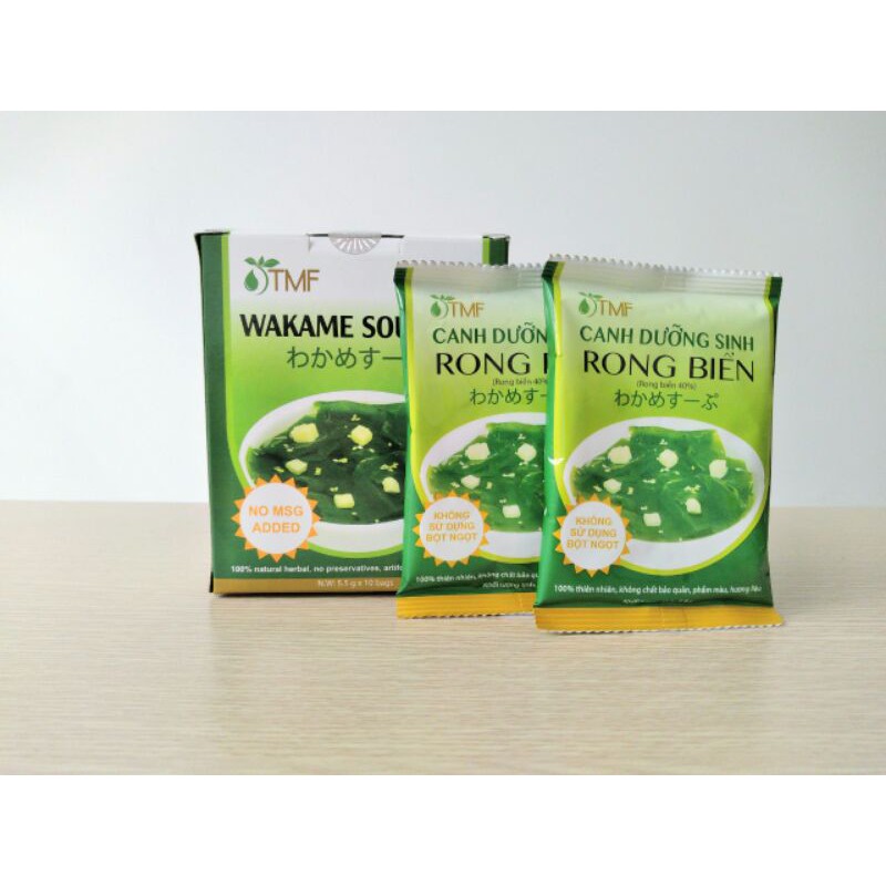 Canh rong biển ăn liền hộp 10 gói canh dưỡng sinh rong biển ăn chay