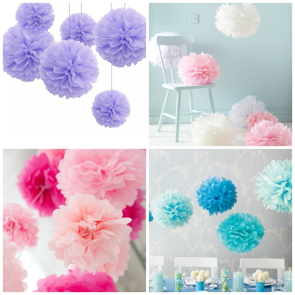 Hoa giấy kích thước 8 inch/ 10 inch trang trí tiệc cưới đẹp mắt