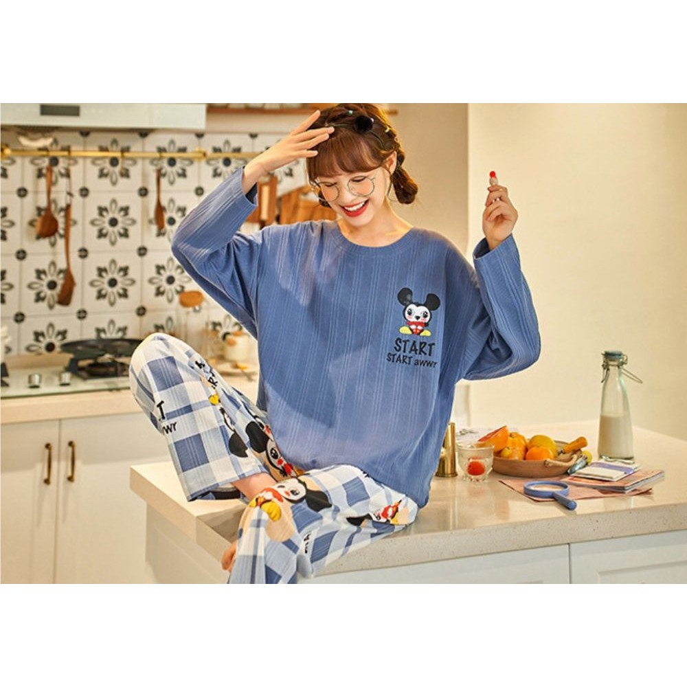 Đồ Ngủ Nữ Cotton Dài Tay Guu Thu Đông Cao Cấp Dễ Thương BDTD02 | BigBuy360 - bigbuy360.vn