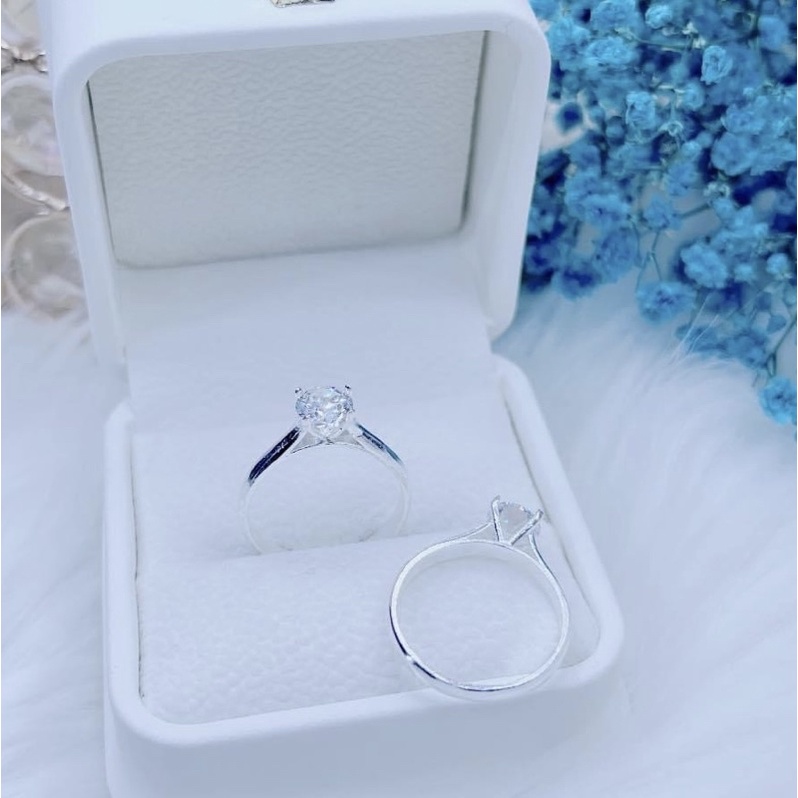 Nhẫn nữ Bạc ta đính đá sáng lấp lánh , giá rẻ - Vàng Bạc Khải Khải