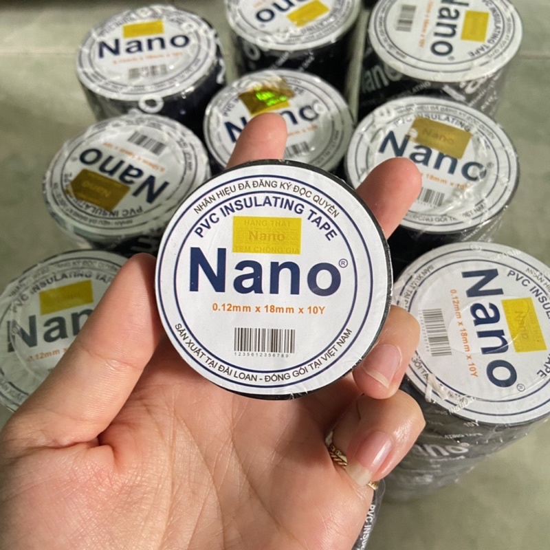 Băng keo quấn dây điện 10 yard nhiều màu, cuộn băng keo điện nhựa PVC cách điện
