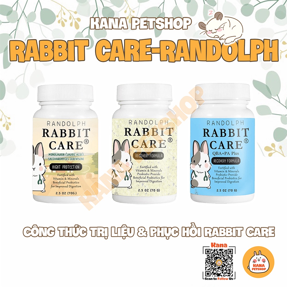 Rabbit Care Randolph FREESHIP Hồi Phục Pet Tiêu Hóa Đường Ruột Thỏ Bọ Chinchilla Sóc Gặm Nhắm