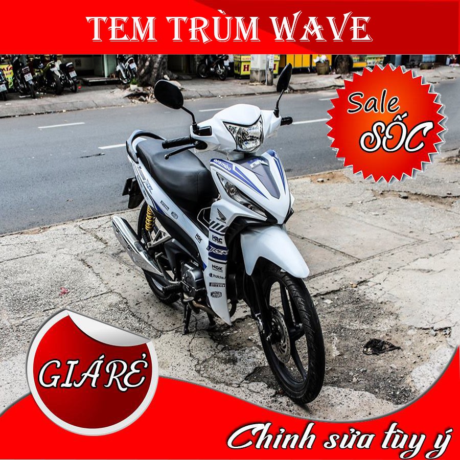 Tem Trùm Wave Trắng Xanh