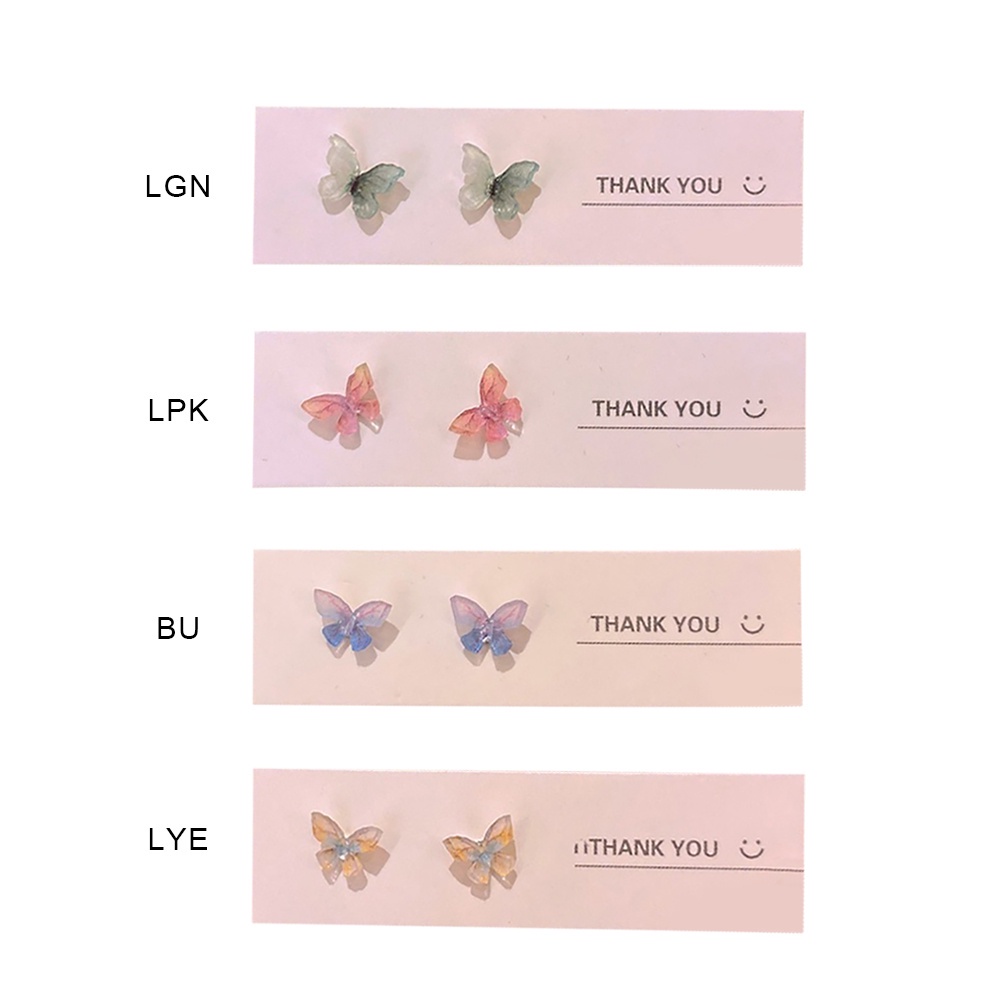 Bông tai hình bướm nhiều màu sắc tùy chọn xinh xắn làm đẹp cho nữ
