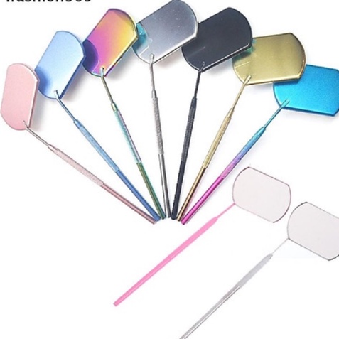 Gương soi mi đa chức năng MDC LASHES thiết kế có tay cầm dài để kiểm tra các dụng cụ ghép nối mi giả