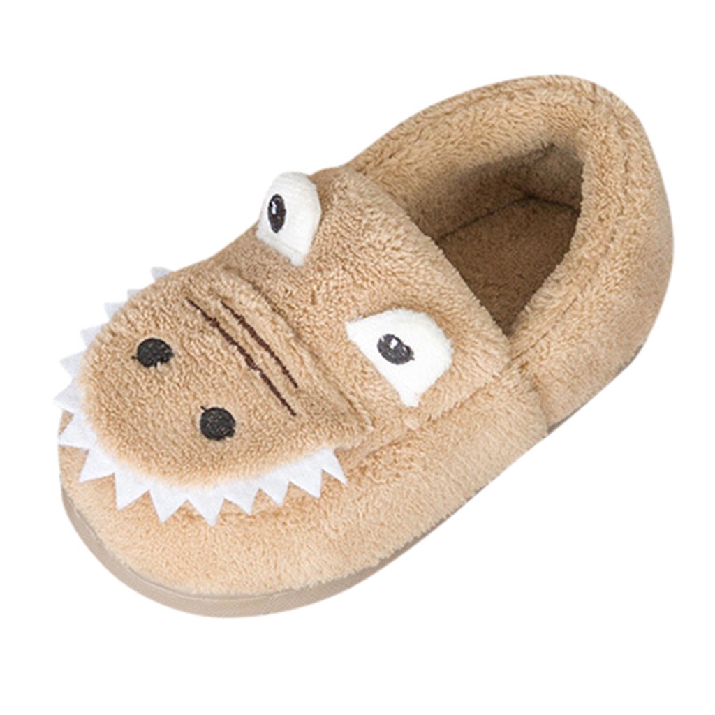 Toddler Boys Girls Fluffy Little Kids Shoes Warm Cute Animal Home Slipper