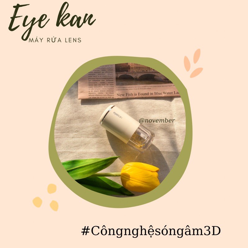 Máy rửa lens tự động công nghệ sóng âm 3D chính hãng EyesKan