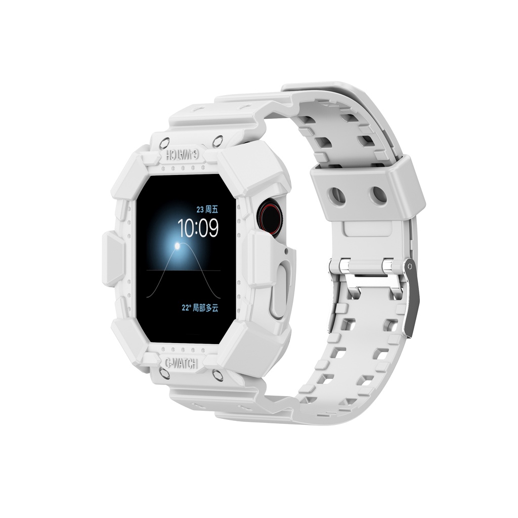 Ốp Dây Đeo Cao Su Cho Đồng Hồ Thông Minh Apple Watch 38 40 41 42 44 45mm iWatch Series 8 7 6 SE 5 4 3 2 1