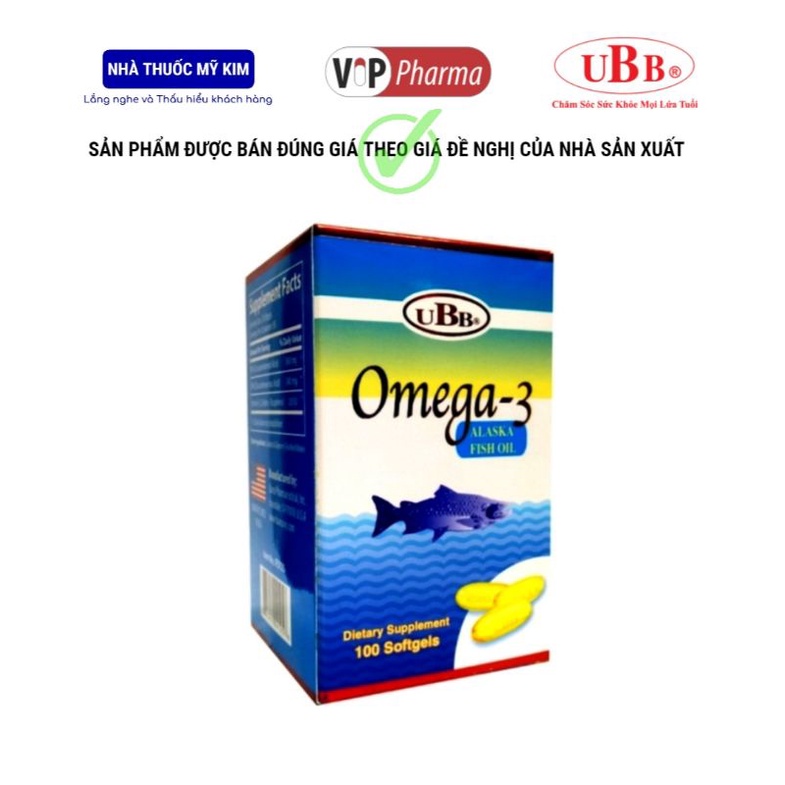 OMEGA-3 UBB Alaska Fish Oil (Hộp 100 viên)