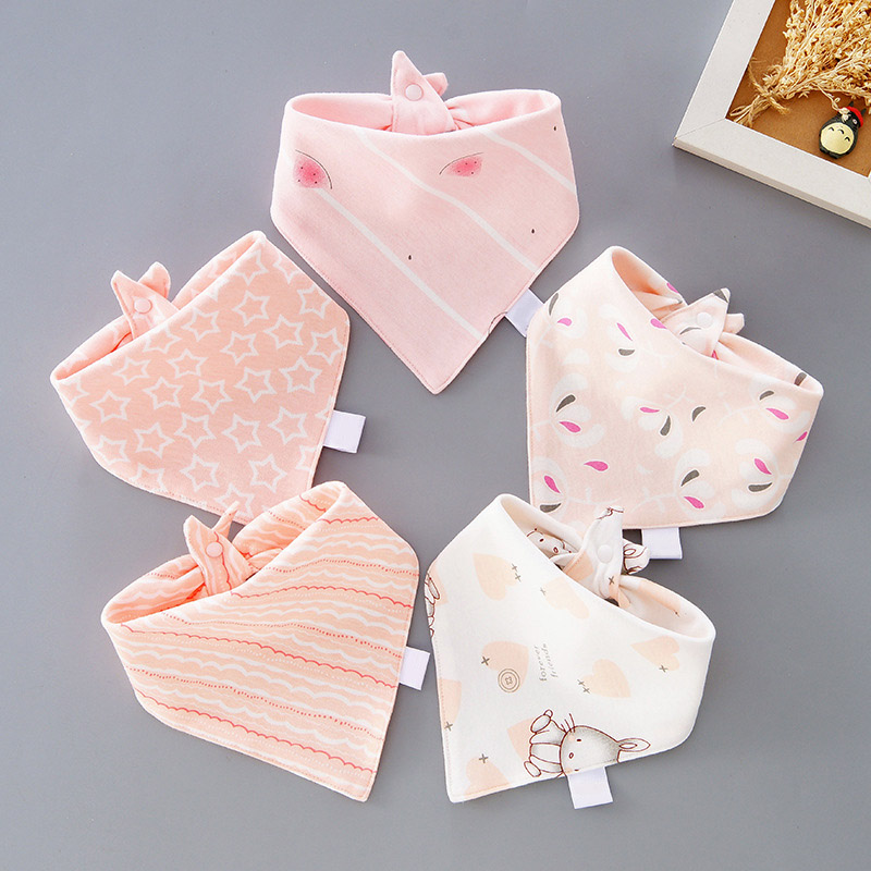 Set 5 Yếm Ăn In Họa Tiết Xinh Xắn Dành Cho Các Bé