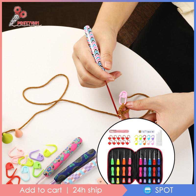 [Prettyia1] Bộ Kim Móc Len Bằng Nhôm Nhiều Màu