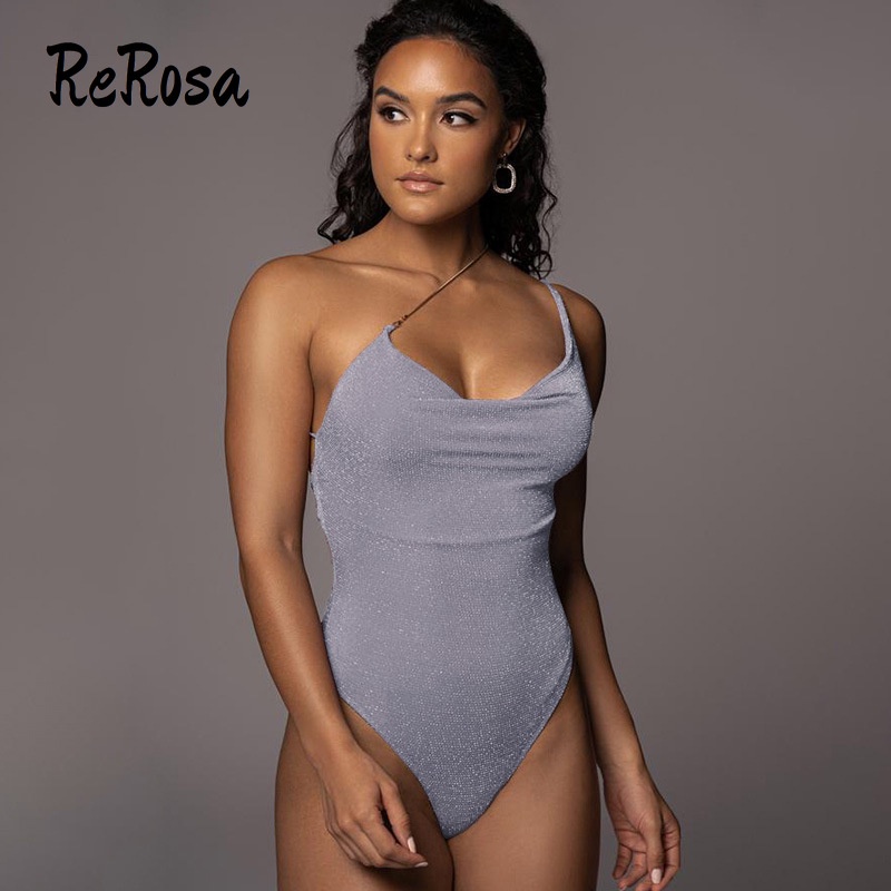 Bodysuit Lụa Bóng Hở Lưng Thời Trang Nữ Quyến Rũ 2022