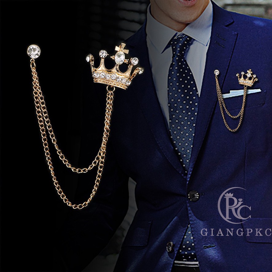 Cài Áo Vest Nam Hình Vương Miện Tphcm Giangpkc Sp002913