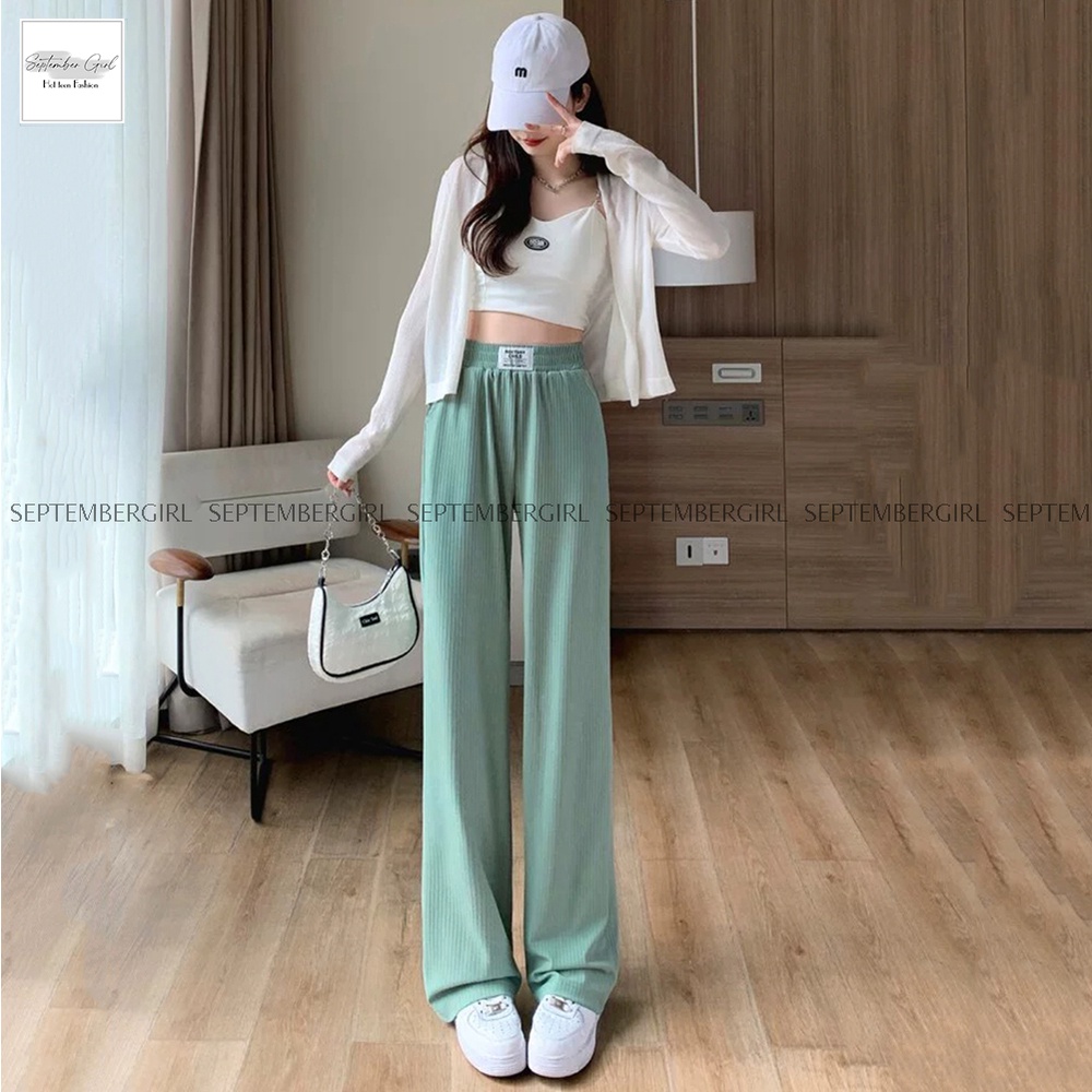 Quần Ống Suông Rộng Hách Dáng Quần Culottes Nữ Chất Len Tăm *FREESHIP* Thời Trang SEPTEMBERGIRL - QUAN NU 002V2