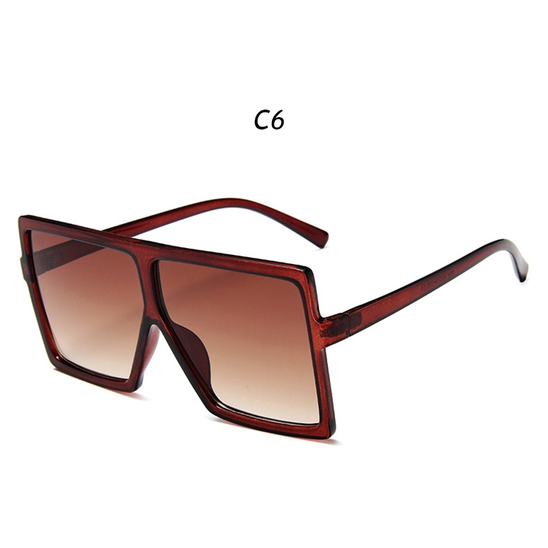 Kính Mát Gọng Vuông Chống Tia Uv Phong Cách Retro