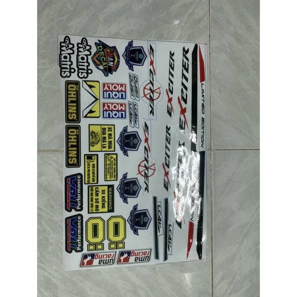 Tem exciter 2010 trắng đen