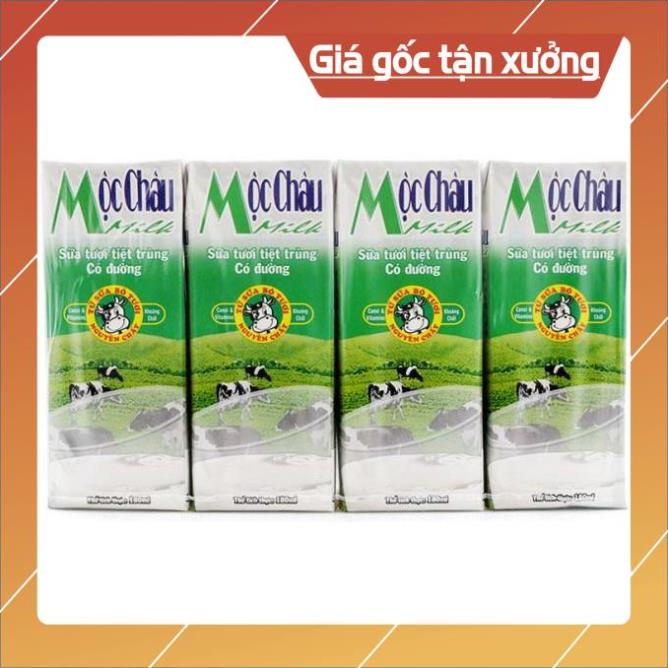 [ICLN9 giảm 5K cho đơn hàng 50k]  Vỉ sữa 4 hộp Mộc Châu To 180ml (48h/thùng)