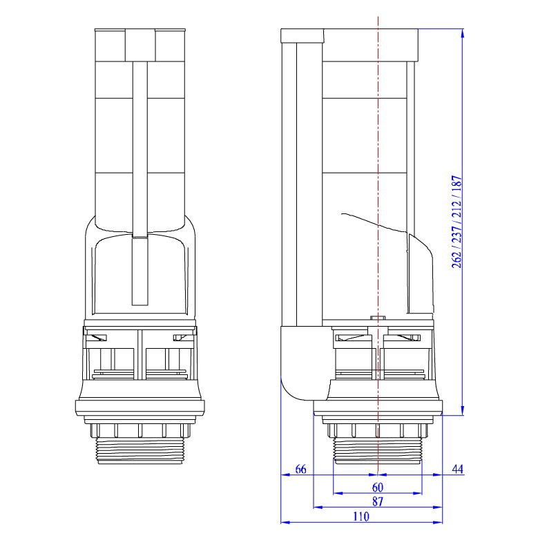 VAN XẢ NƯỚC BỒN CẦU FV04 - PKNHAH0041 (THƯƠNG HIỆU HÙNG ANH)