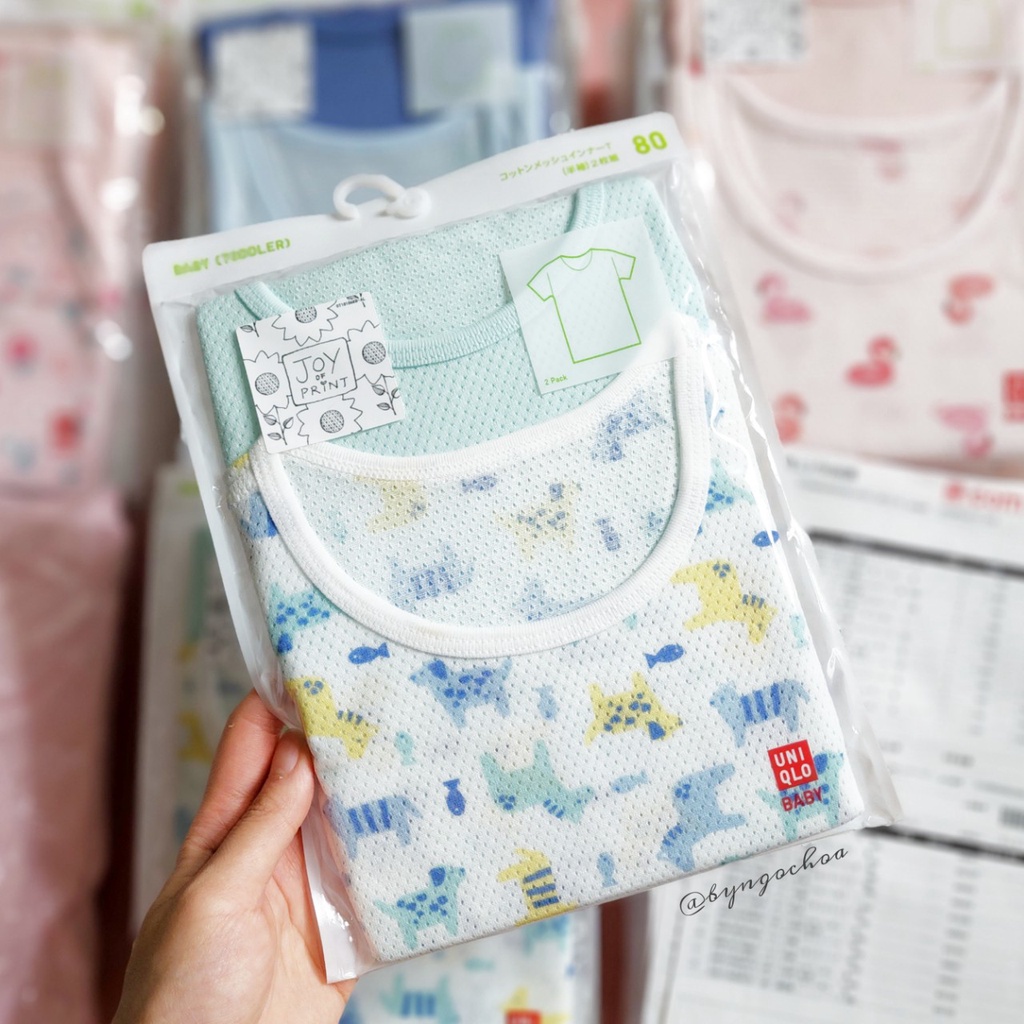 Set 2 áo lưới cho bé mặc mùa hè Uni