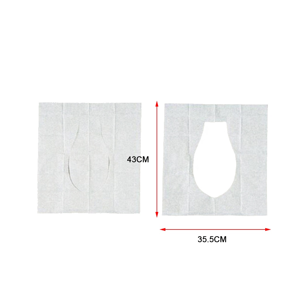 Bộ 10 Miếng Giấy Lót Bồn Cầu Dùng Một Lần Chống Thấm Nước Tiện Dụng
