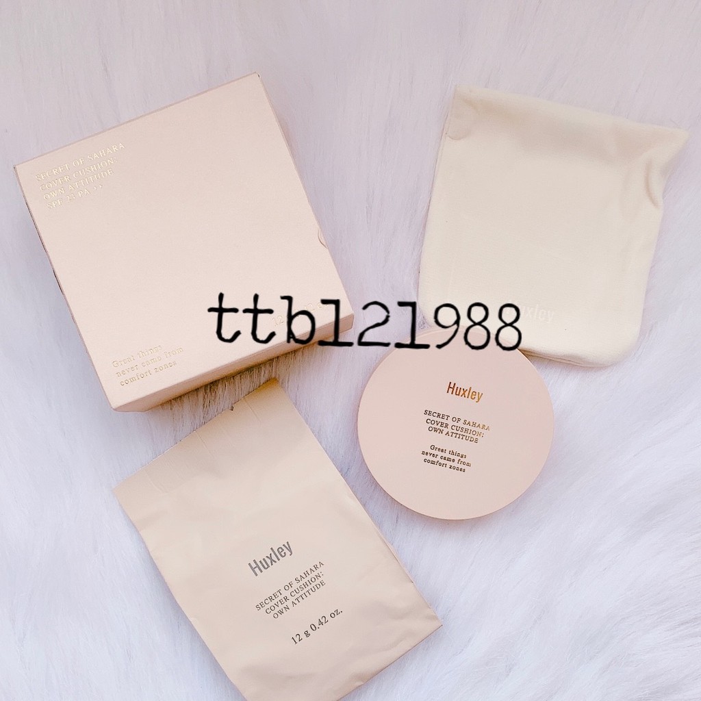 Phấn Nước Trang Điểm Dưỡng Ẩm Và Làm Dịu Da Huxley Moist Cushion Own Attitude