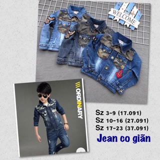 [ 180k save 150k] ÁO KHOÁC JEAN BÉ TRAI HÀNG VNXK