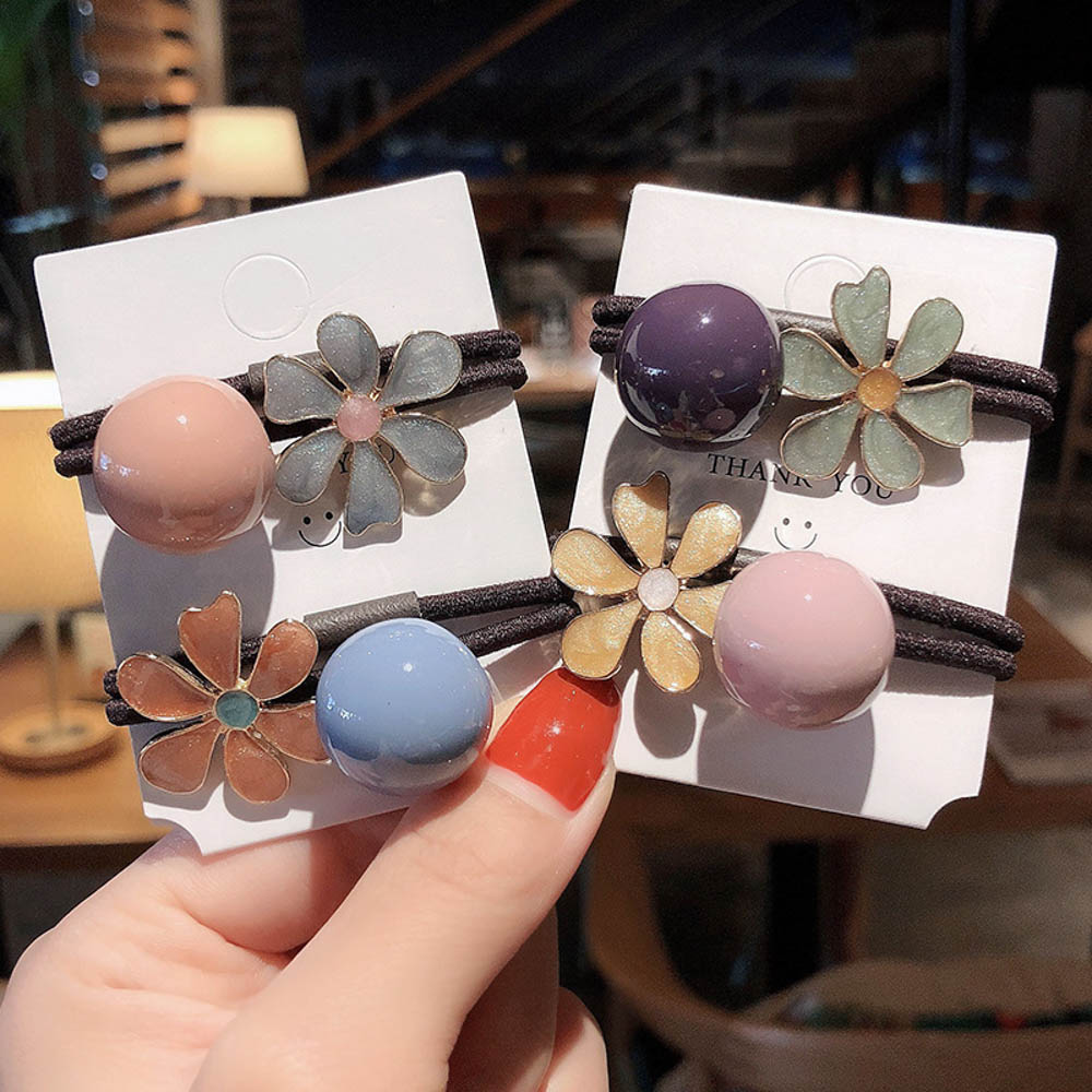 Dây Buộc Tóc Gắn Hoa Xinh Xắn Dành Cho Nữ