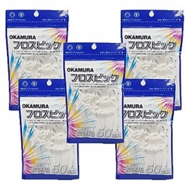 Combo 5 tăm Chỉ Nha Khoa 50 Cây