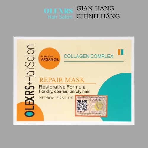Kem ủ tóc Olexrs Hair Salon Collagen Complex 500ml phục hồi siêu mượt