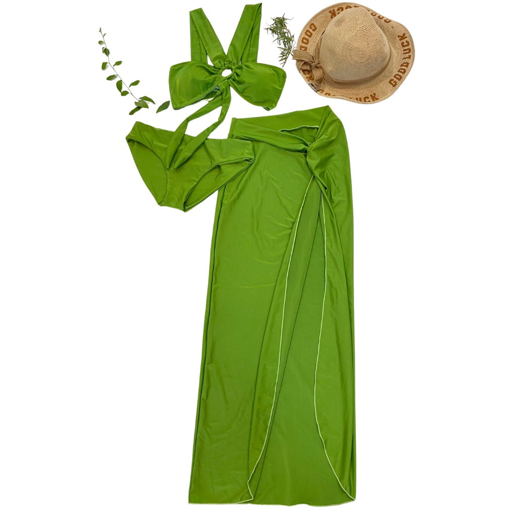 SET ĐỒ BƠI ĐI BIỂN, BIKINI HAI MÃNH KHOEN KÈM QUÂY RÚT HỒ NGỌC HÀ SANG CHẢNH ODERI BM-012