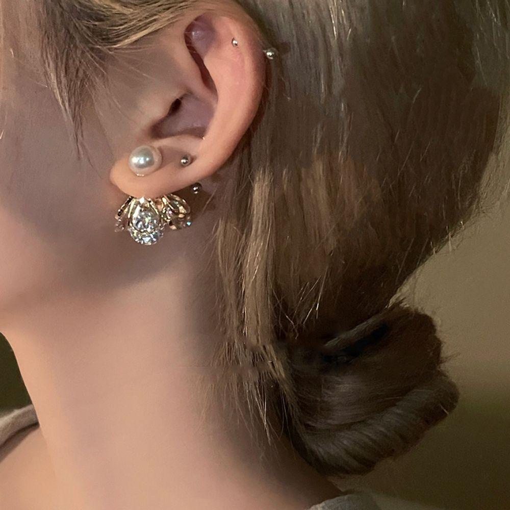 Bông Tai Dáng Dài Hình Hoa Phong Cách Pháp Sang Trọng Cho Nữ