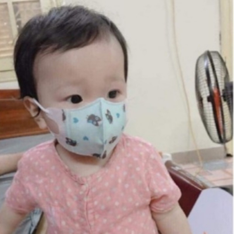 [Cho bé] Sét 5 khẩu trang 3D 3 lớp xuất Nhật cho bé 3-8 tuổi