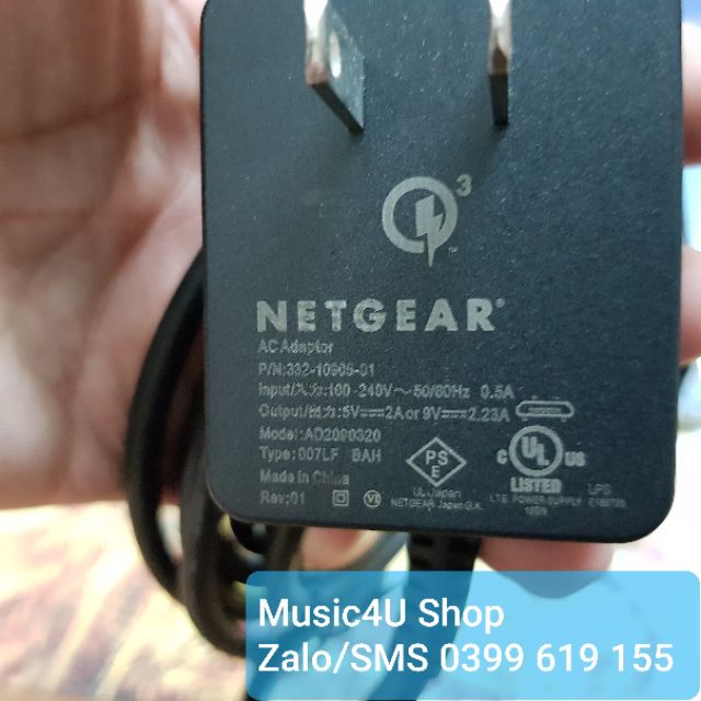 Củ sạc nhanh NetGear QC 3.0 max 18W, dây 2m, chuẩn công nghiệp siêu bền (tặng Adapter type C) [Music4U]