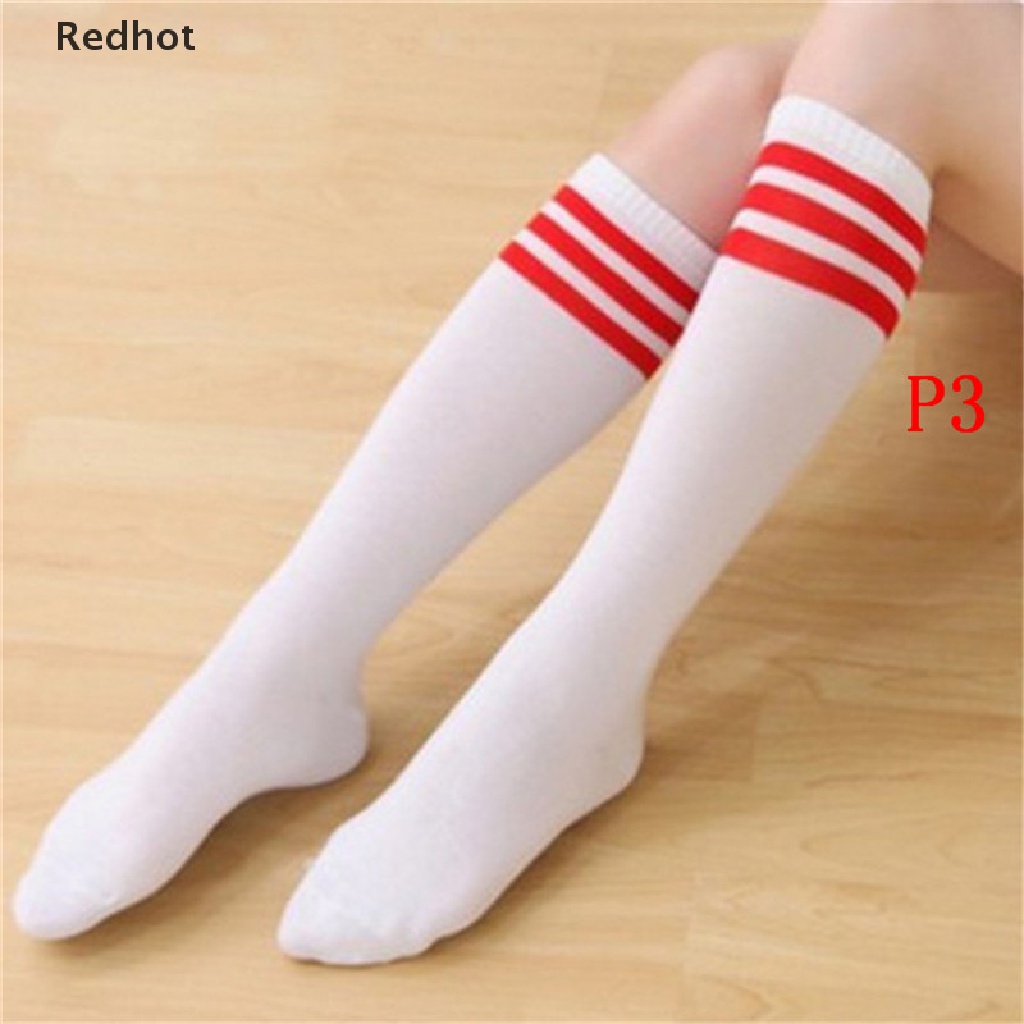 Vớ Cotton Cổ Cao Họa Tiết Sọc Trơn Và Bóng Đá Cho Nữ