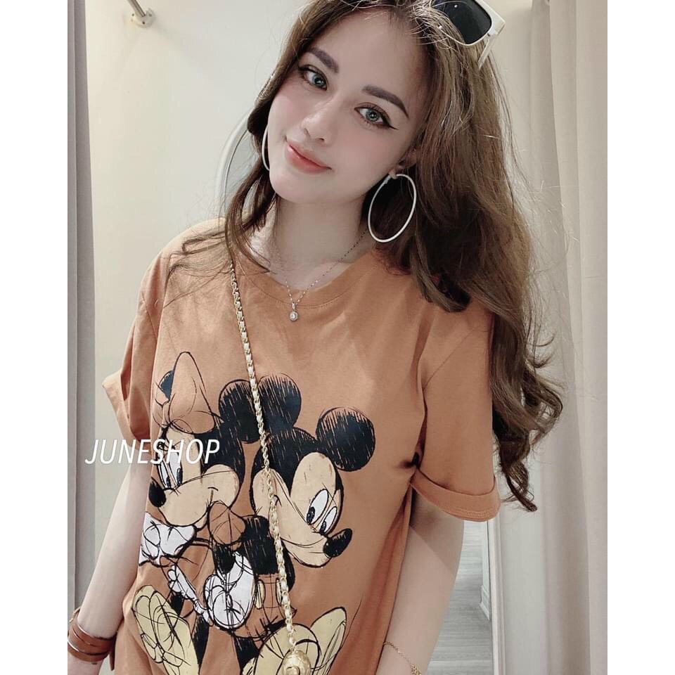 Áo thun nữ mua9shop cộc tay Mickey áo phông nữ fom rộng vải đẹp
