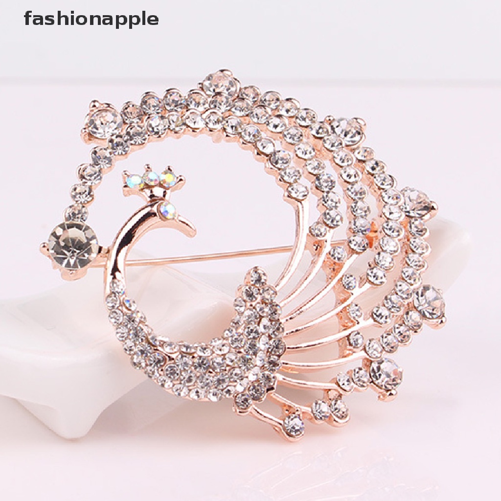 Ghim Cài Áo Hình Chim Công Đính Đá Đáng Yêu