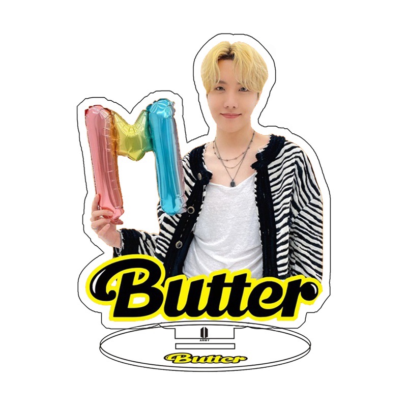 Giá Đỡ Acrylic Trong Suốt Hình KPOP BTS / Bơ Để Bàn Trang Trí