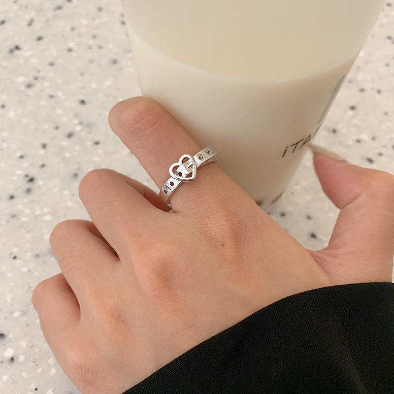 Nhẫn hở có thể điều chỉnh được thiết kế trái tim độc đáo thời trang dành cho nữ 22769