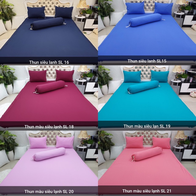 Ga gối thun màu siêu lạnh cao cấp( nhiều màu) | BigBuy360 - bigbuy360.vn