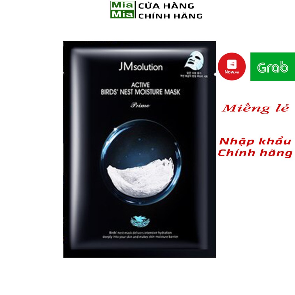 Mặt Nạ Tổ Yến (miếng lẻ) JM Solution Active Bird's Nest Moisture Mask Prime Cấp Ẩm Mềm Mượt, Phục Hồi Trẻ Hóa Da