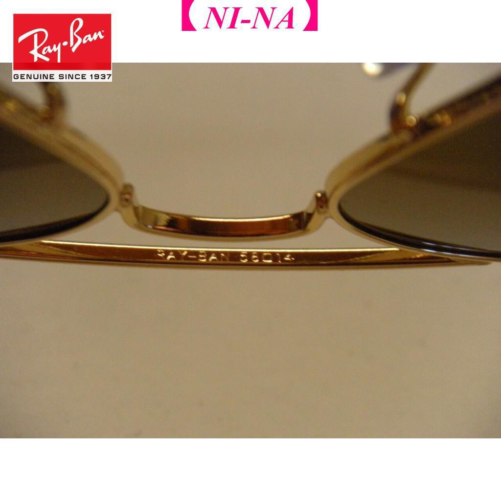 Kính Râm Ray / Ban Ban Aviator Rb 3025 001 / 57 58mm Gọng Vàng