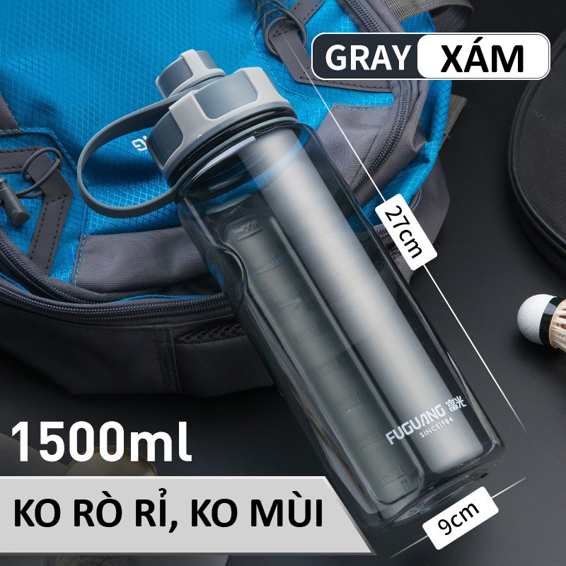 Bình Nước Thể Thao 💝FREESHIP💝 Giảm 20K Khi Nhập  – Bình Đựng Nước Thể Thao Nhựa Trong Suốt Nhiều Màu